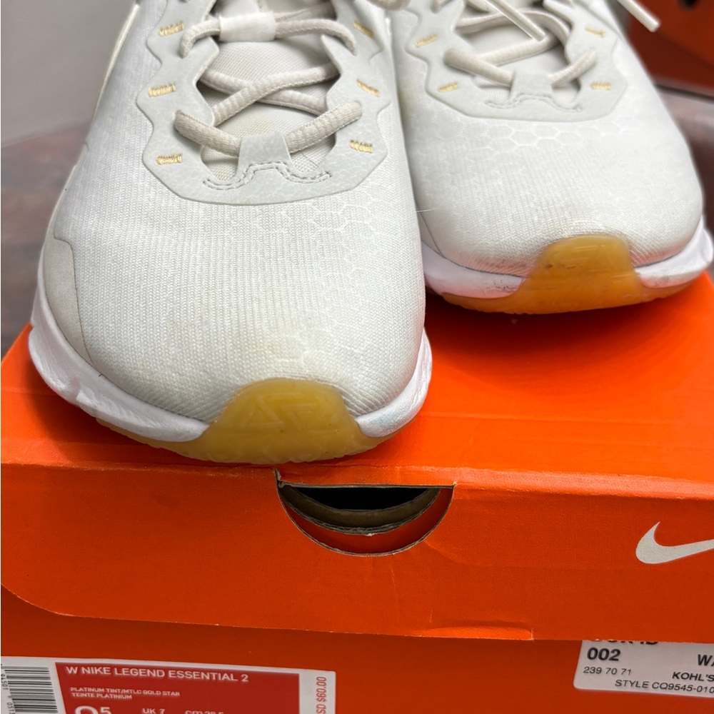 Nike Women's Athletic Shoes in Cream and White